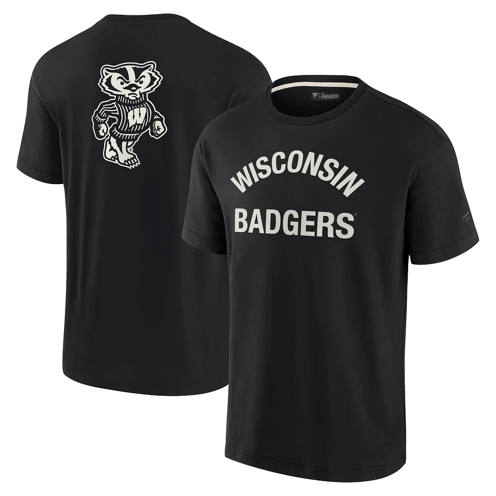 Unisex Fanatics Black Wisconsin Badgers Elements Super Soft Short Sleeve T-Shirt
