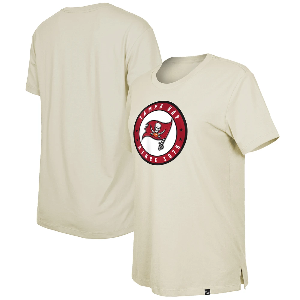 Women's New Era Cream Tampa Bay Buccaneers 2023 NFL Draft T-Shirt
