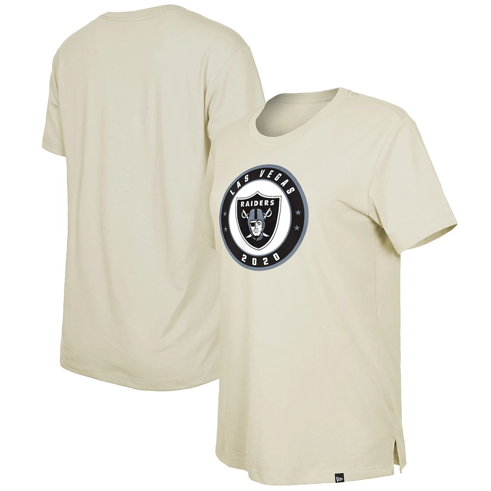 Women's New Era Cream Las Vegas Raiders 2023 NFL Draft T-Shirt