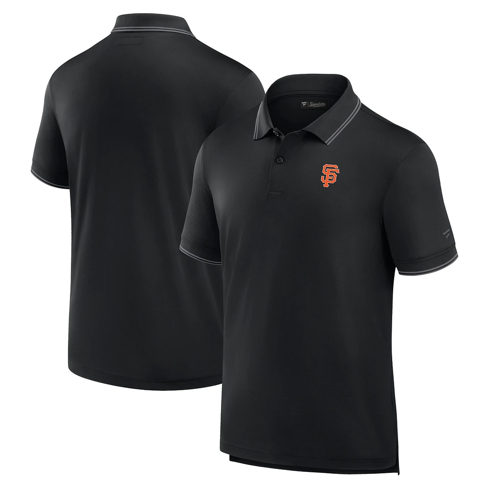 Men's Fanatics Black San Francisco Giants Front Office Pique Polo
