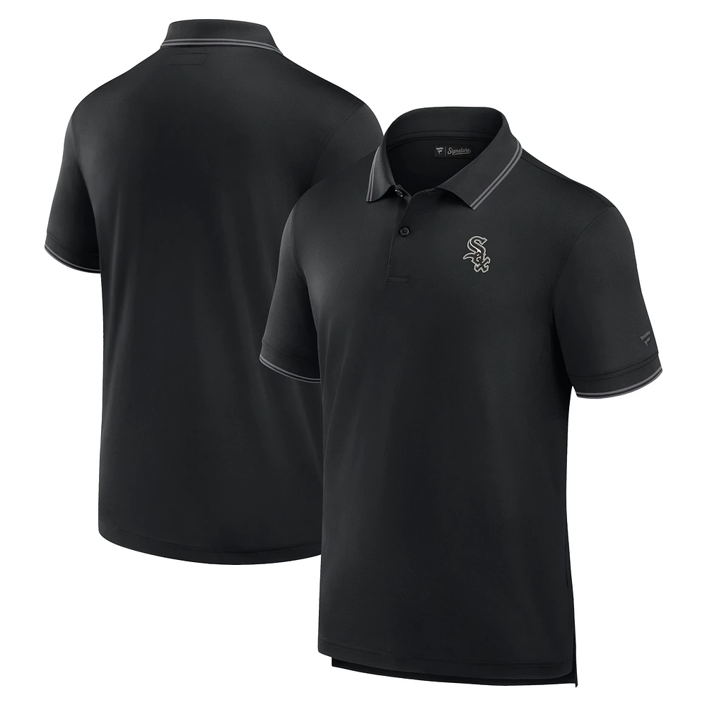Men's Fanatics Black Chicago White Sox Front Office Pique Polo