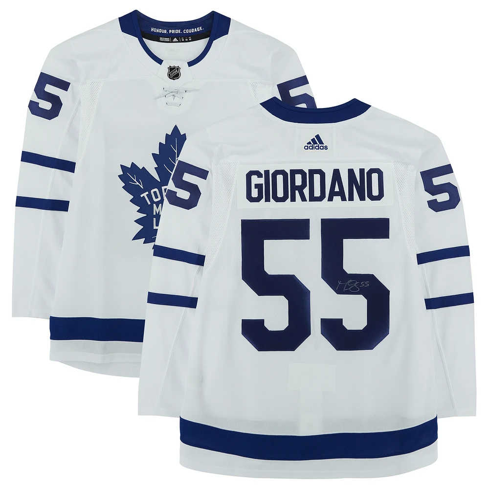 Mark Giordano Toronto Maple Leafs Autographed White Adidas Authentic Jersey