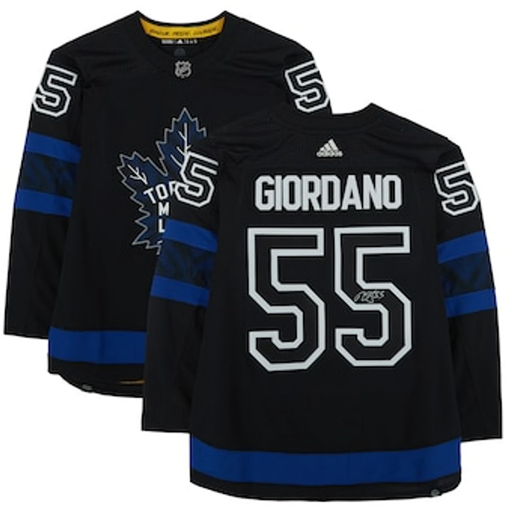 Mark Giordano Toronto Maple Leafs Autographed Black Alternate Adidas Authentic Jersey
