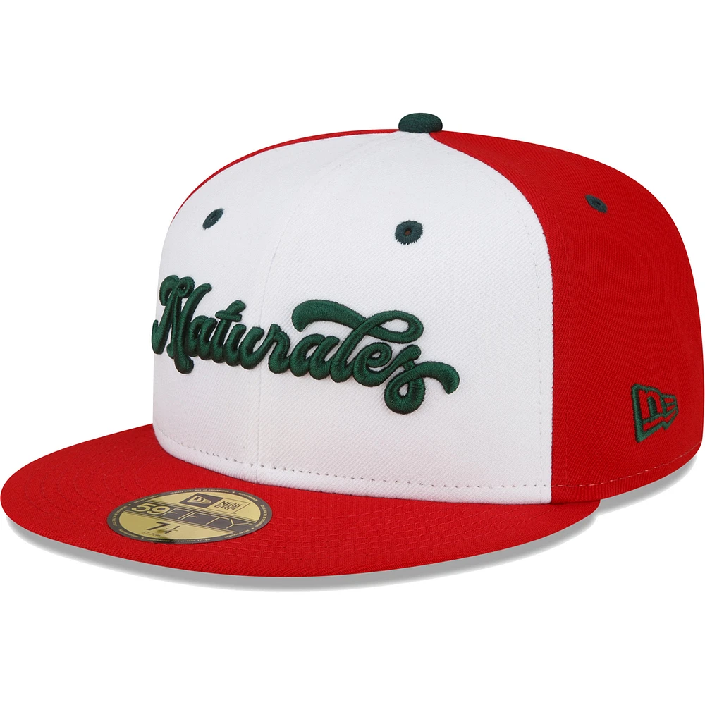 Men's New Era White Northwest Arkansas Naturals Copa De La Diversion 59FIFTY Fitted Hat