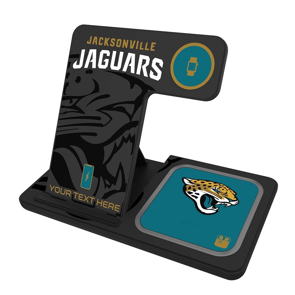 Jacksonville Jaguars Personalized 3-in-1 Charging Station