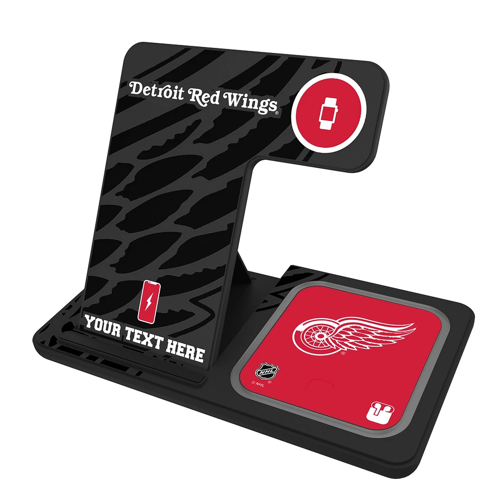 Detroit Red Wings Personalized 3-in-1 Charging Station