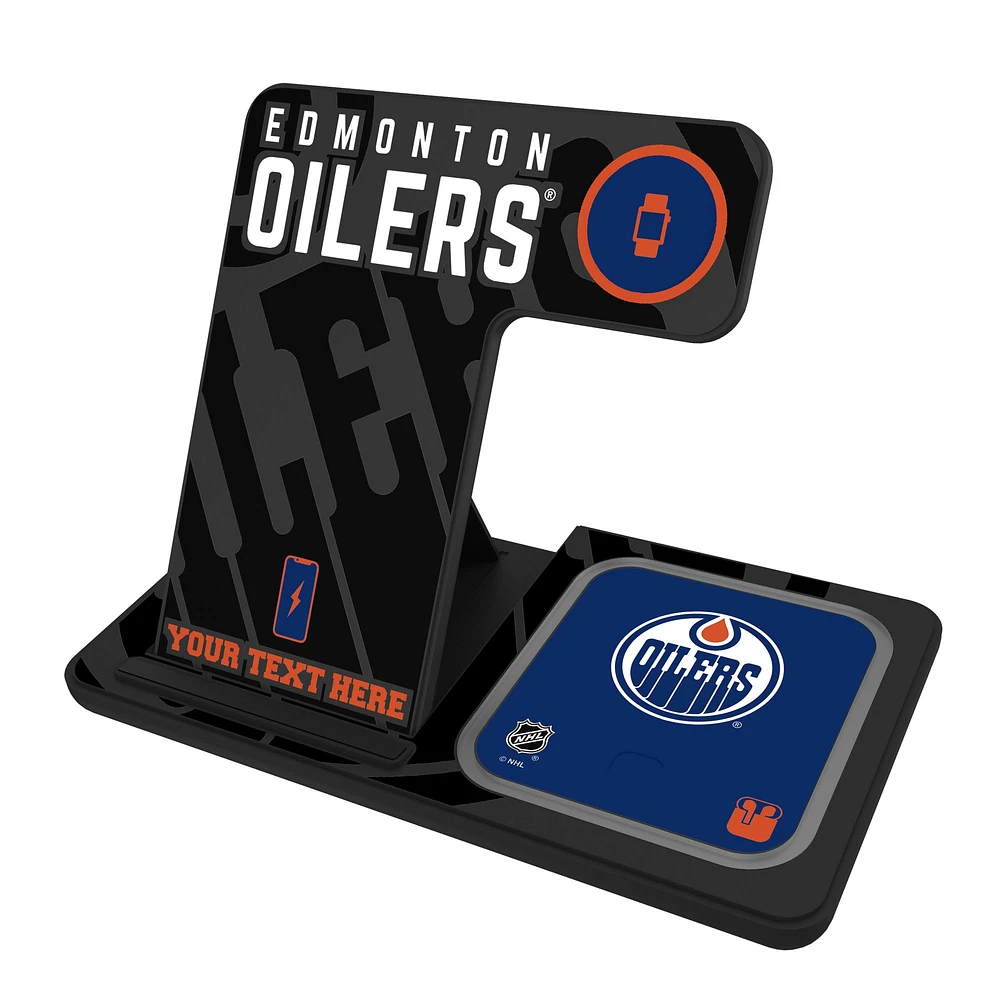 Edmonton Oilers Personalized 3-in-1 Charging Station