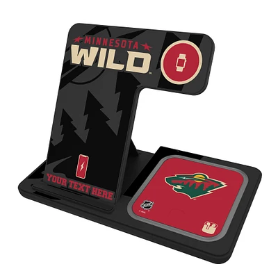 Minnesota Wild Personalized 3-in-1 Charging Station