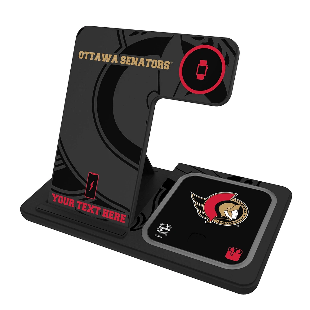Ottawa Senators Personalized 3-in-1 Charging Station