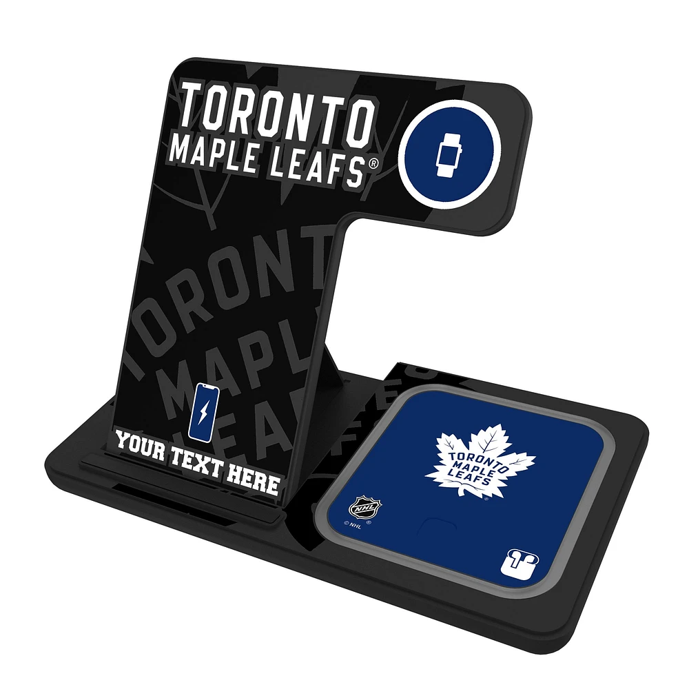 Toronto Maple Leafs Personalized 3-in-1 Charging Station