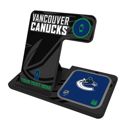 Vancouver Canucks Personalized 3-in-1 Charging Station