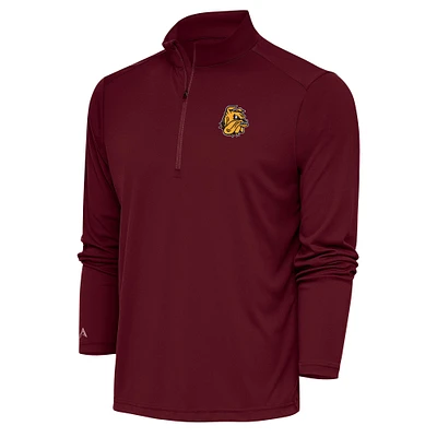 Men's Antigua Maroon Minnesota Duluth Bulldogs Tribute Quarter-Zip Top