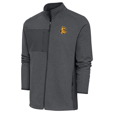 Men's Antigua Heather Charcoal Minnesota Duluth Bulldogs Course Full-Zip Jacket