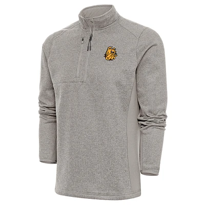Men's Antigua Oatmeal Minnesota Duluth Bulldogs Course Quarter-Zip Pullover Top