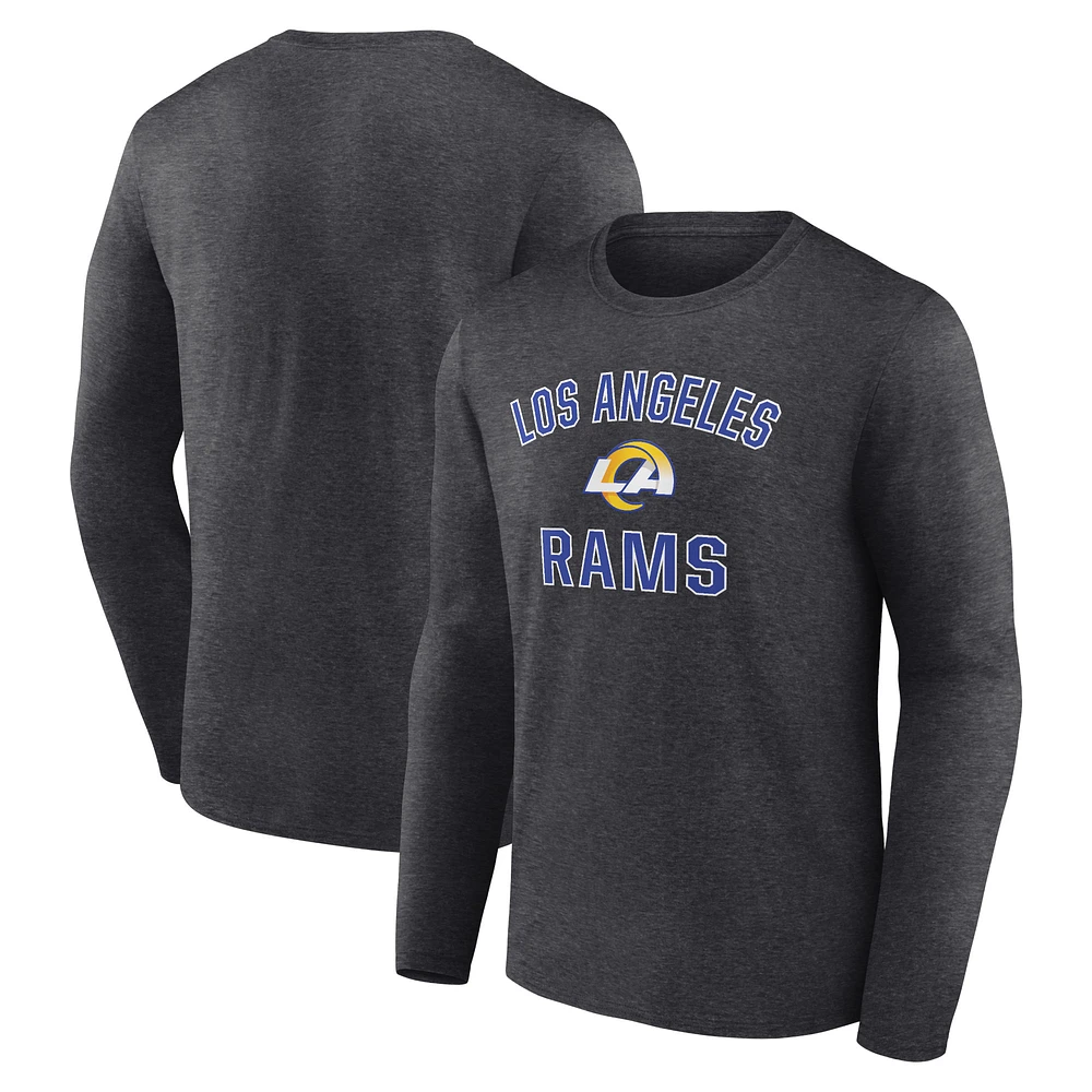 Men's Charcoal Los Angeles Rams Victory Arch Long Sleeve T-Shirt