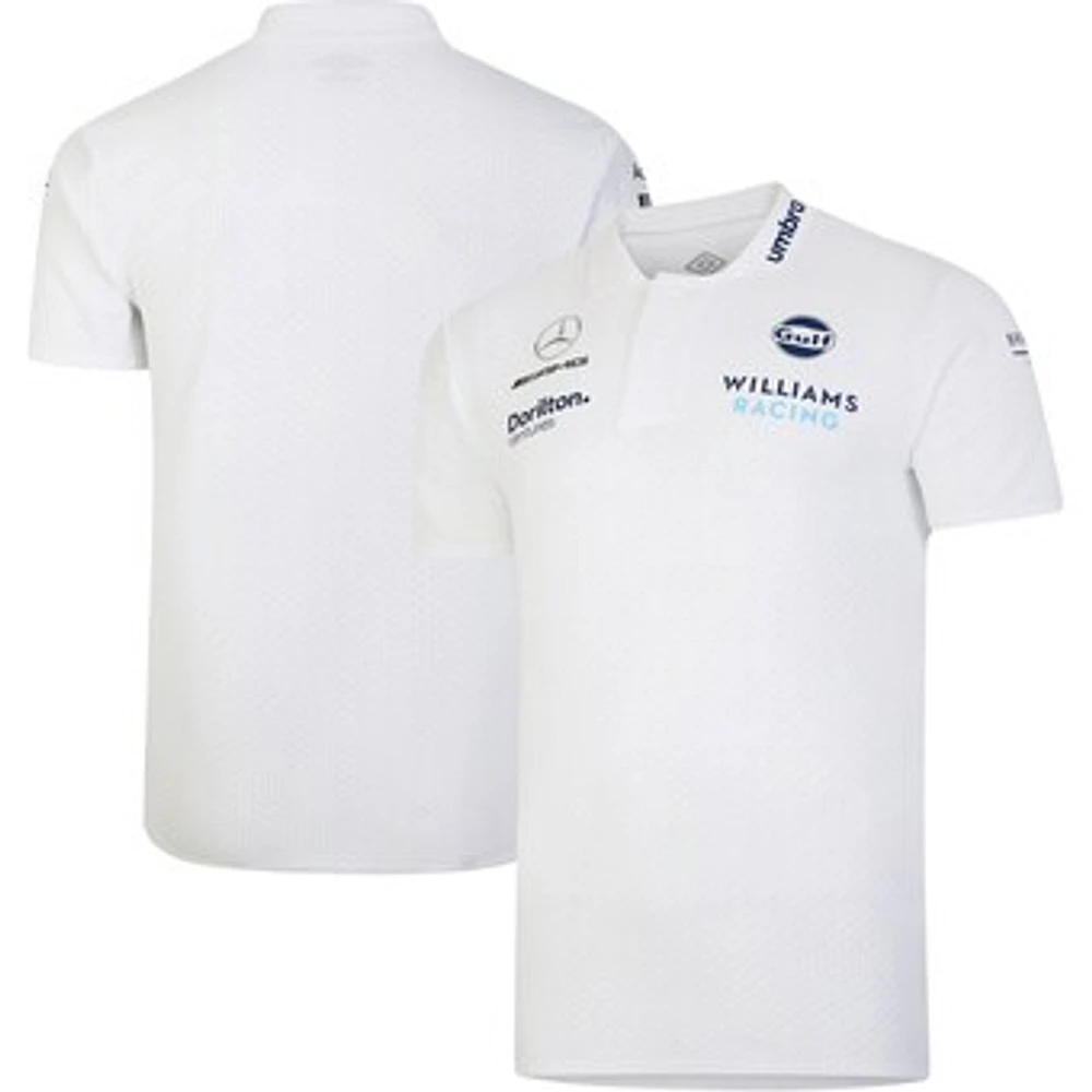 Men's Umbro White Williams Racing 2023 CVC Media Polo