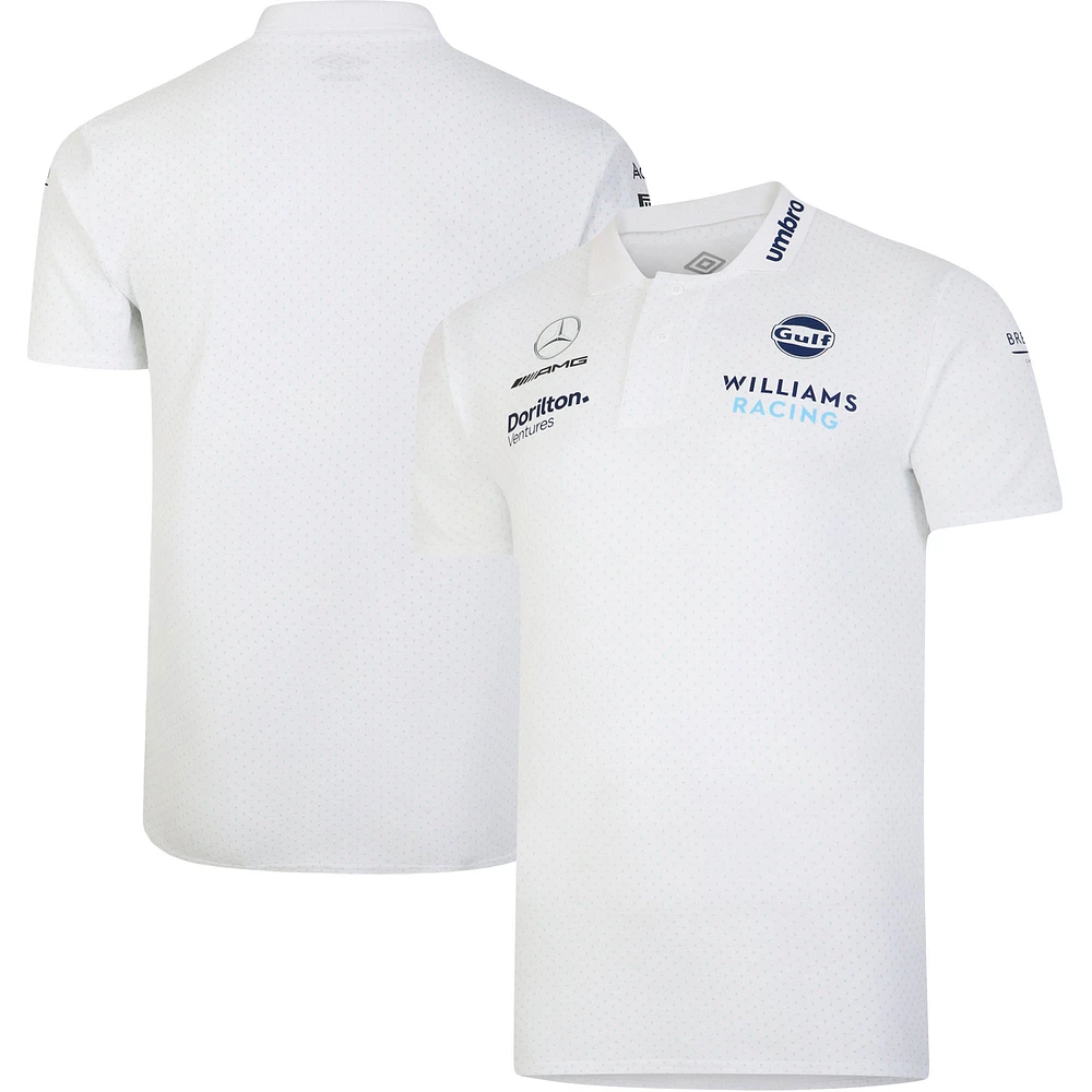 Men's Umbro White Williams Racing 2023 CVC Media Polo