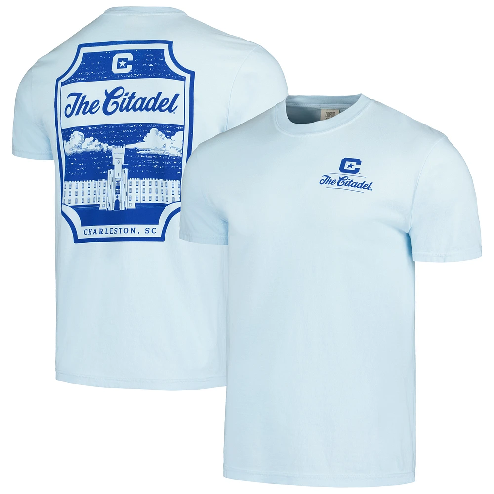 Men's Light Blue Citadel Bulldogs Logo Campus Icon T-Shirt