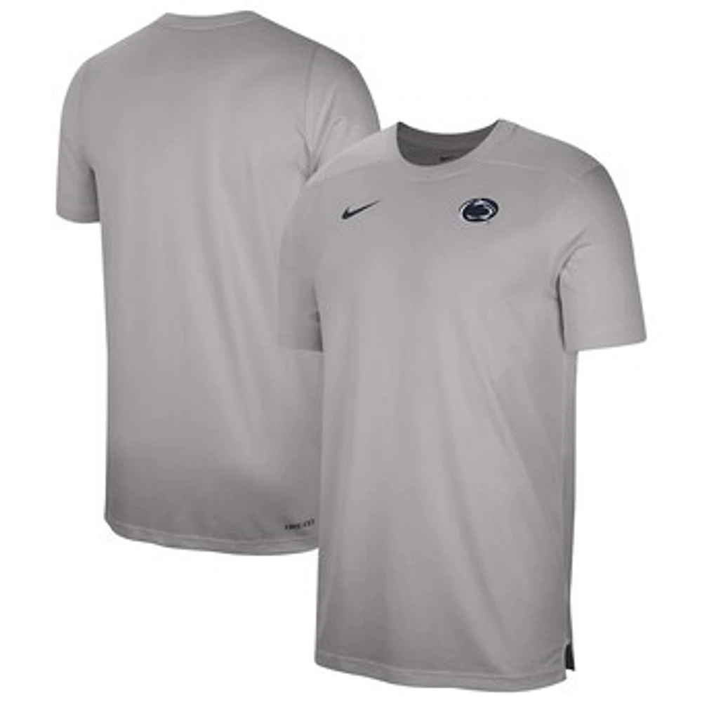 Men's Nike Heather Gray Penn State Nittany Lions Sideline Coaches Performance Top
