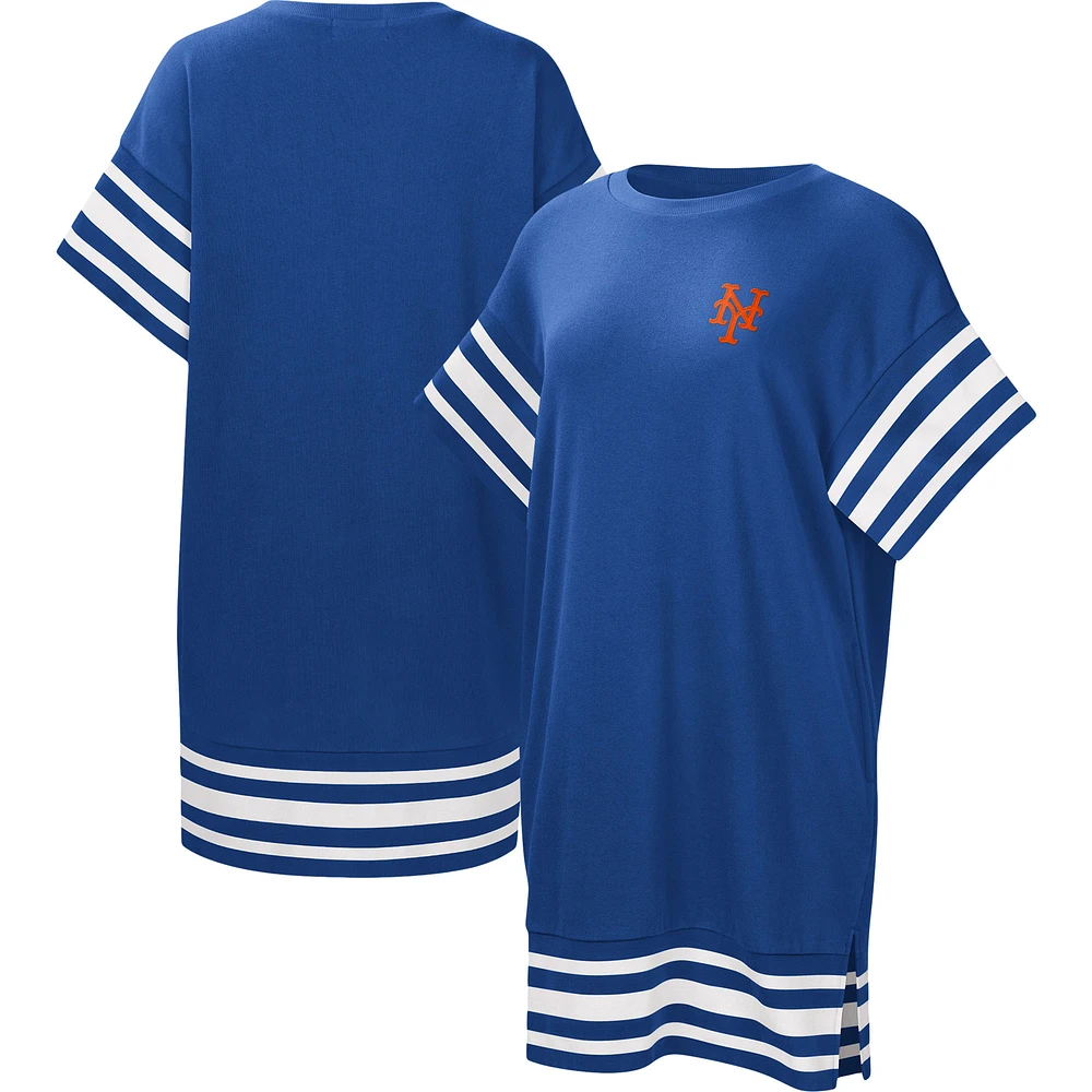 Women's Touch Royal New York Mets Cascade T-Shirt Dress