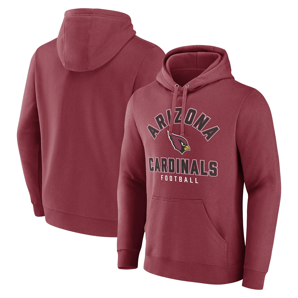 Men's Fanatics Cardinal Arizona Cardinals Between the Pylons Pullover Hoodie