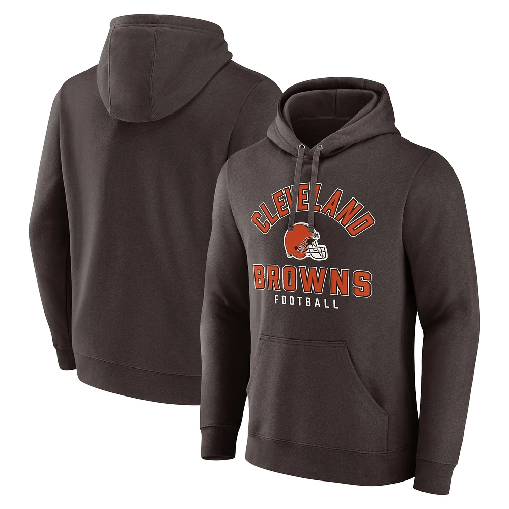 Men's Fanatics Brown Cleveland Browns Between the Pylons Pullover Hoodie