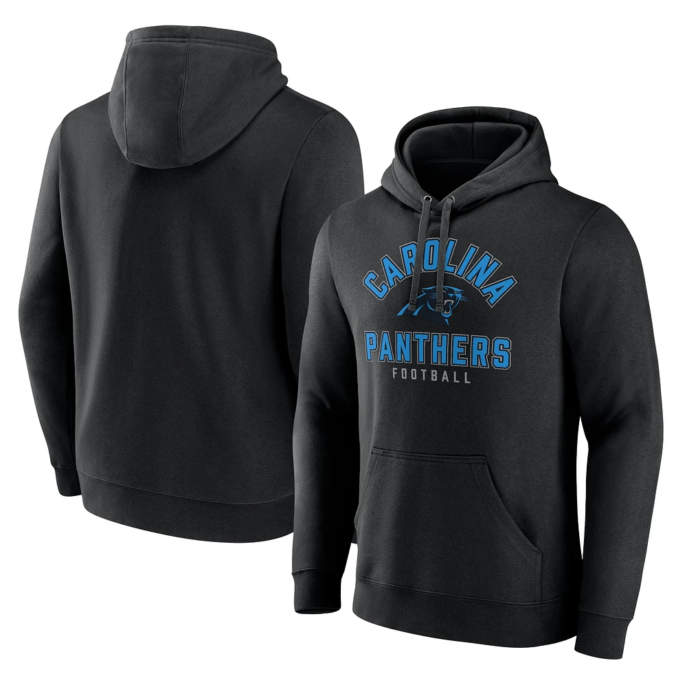 Men's Fanatics Black Carolina Panthers Between the Pylons Pullover Hoodie