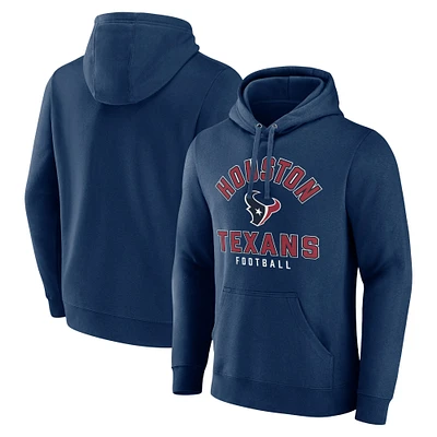 Men's Fanatics Navy Houston Texans Between the Pylons Pullover Hoodie