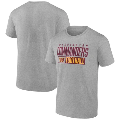 Men's Fanatics Heather Gray Washington Commanders Box Pop T-Shirt