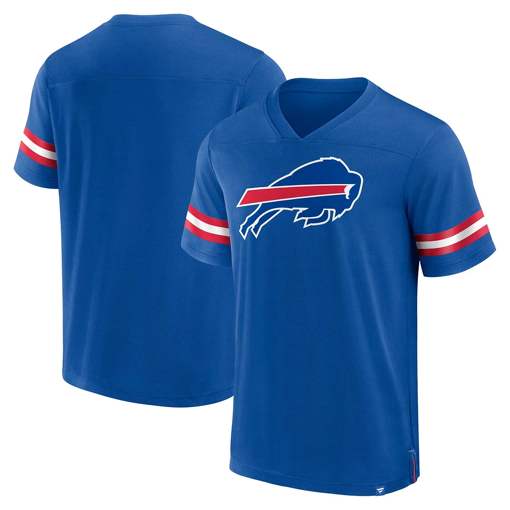 Men's Fanatics Royal Buffalo Bills Jersey Tackle V-Neck T-Shirt