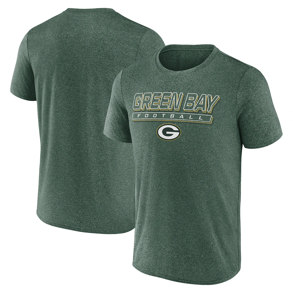 Men's Fanatics Heather Green Bay Packers Quick Repeat T-Shirt
