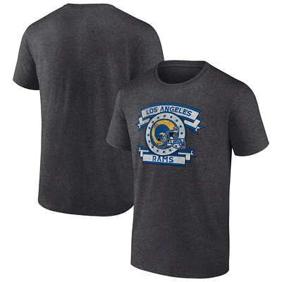 Men's Fanatics Heather Charcoal Los Angeles Rams Wingback Carry T-Shirt