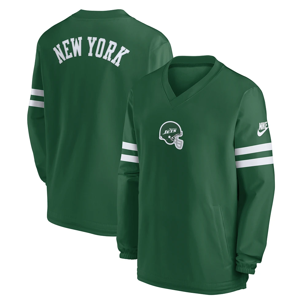 Men's Nike Green New York Jets 2023 Sideline V-Neck Pullover Windshirt
