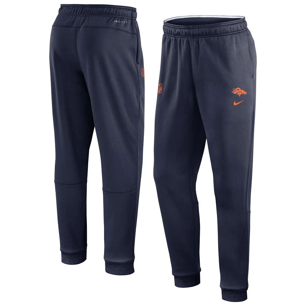 Men's Nike Navy Denver Broncos 2023 Sideline Performance Jogger Pants