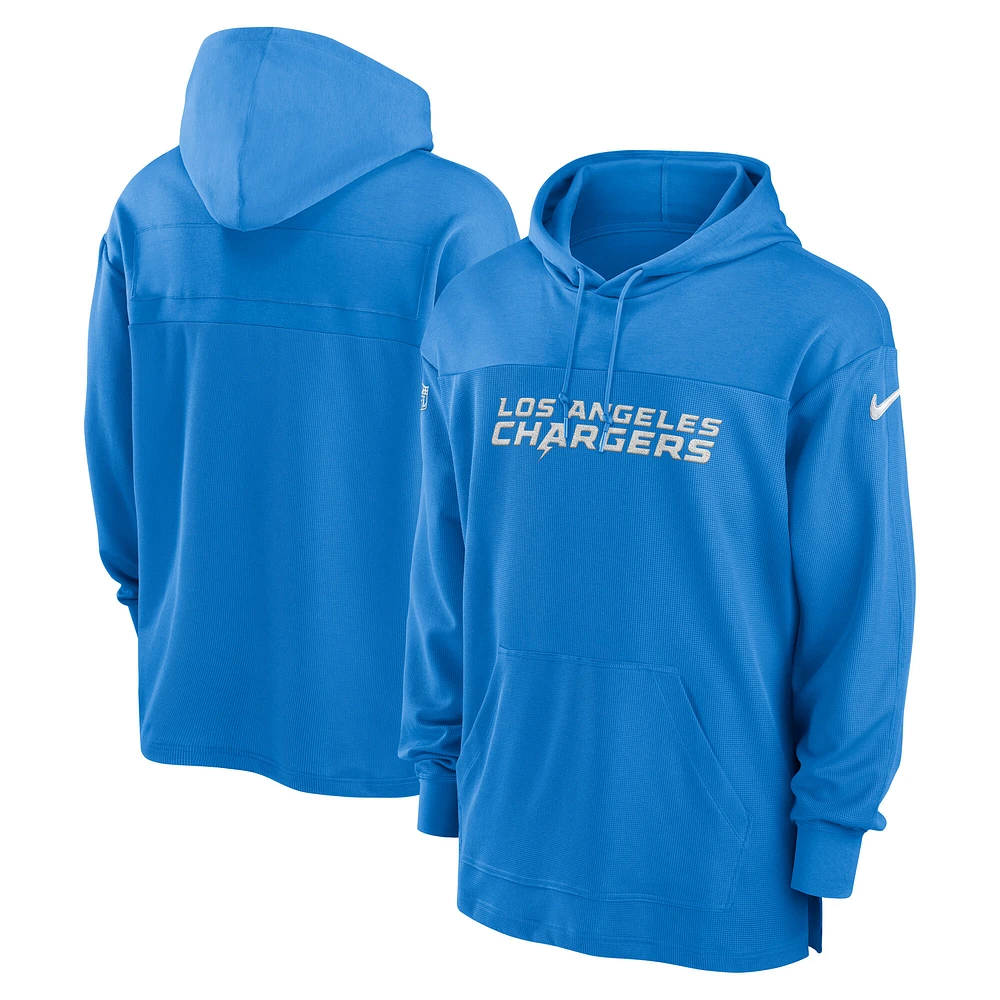 Men's Nike Powder Blue Los Angeles Chargers 2023 Sideline Lightweight Performance Hooded Top