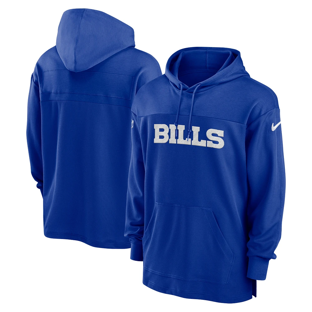 Men's Nike Royal Buffalo Bills 2023 Sideline Lightweight Performance Hooded Top