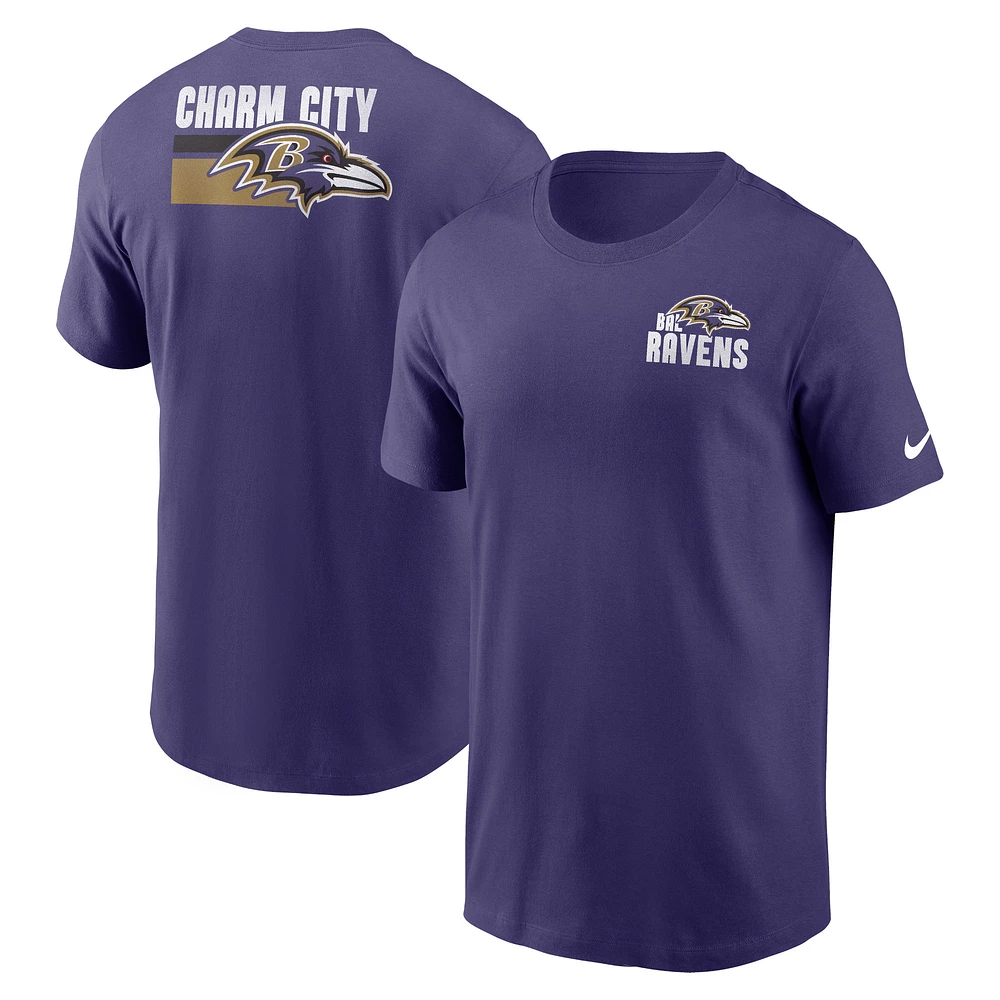 Men's Nike Purple Baltimore Ravens Blitz Essential T-Shirt