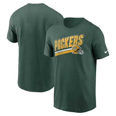 Men's Nike Green Green Bay Packers Essential Blitz Lockup T-Shirt