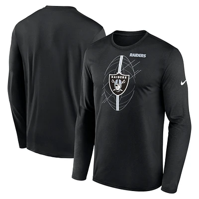 Men's Nike Black Las Vegas Raiders Legend Icon Long Sleeve T-Shirt