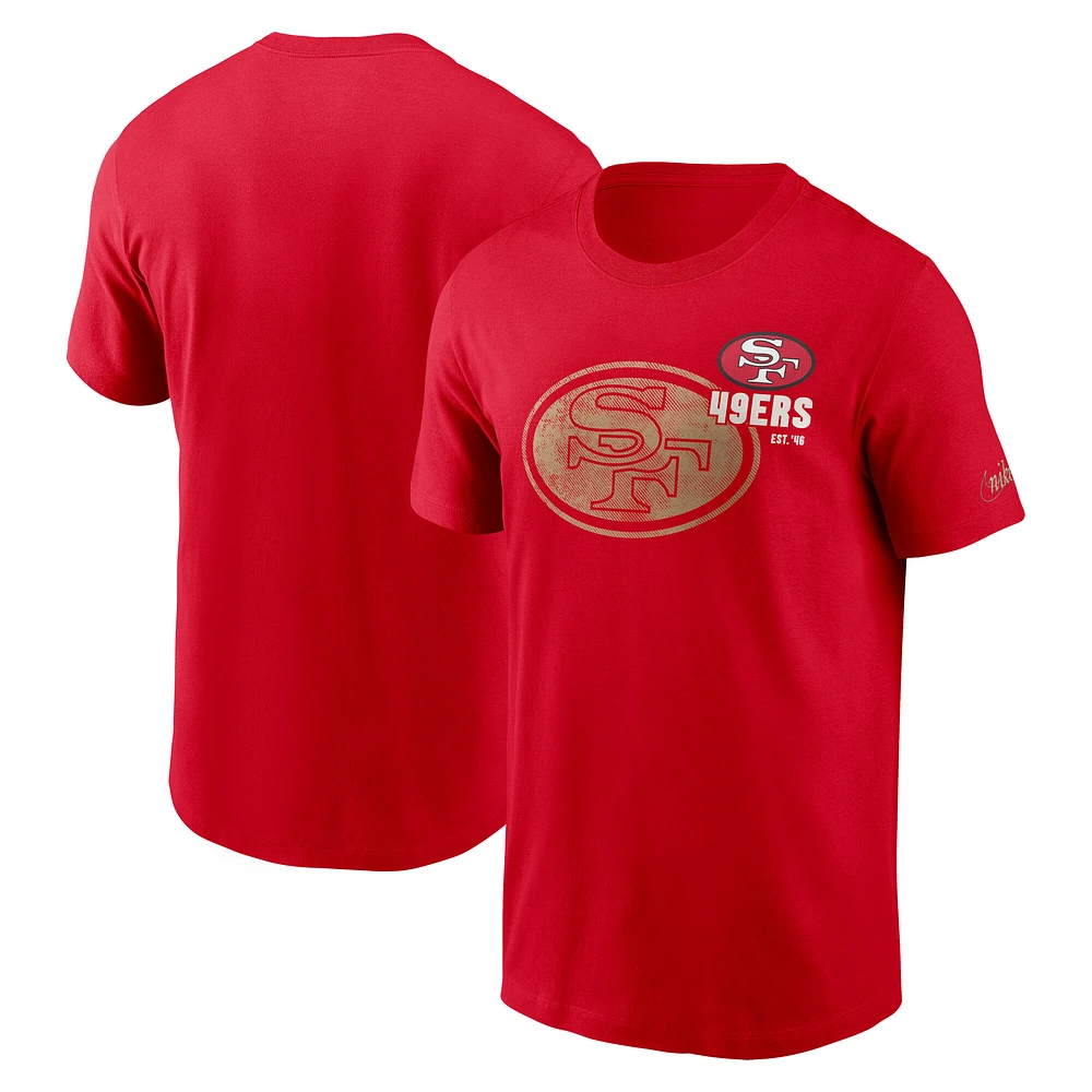Men's Nike Scarlet San Francisco 49ers Logo Essential T-Shirt
