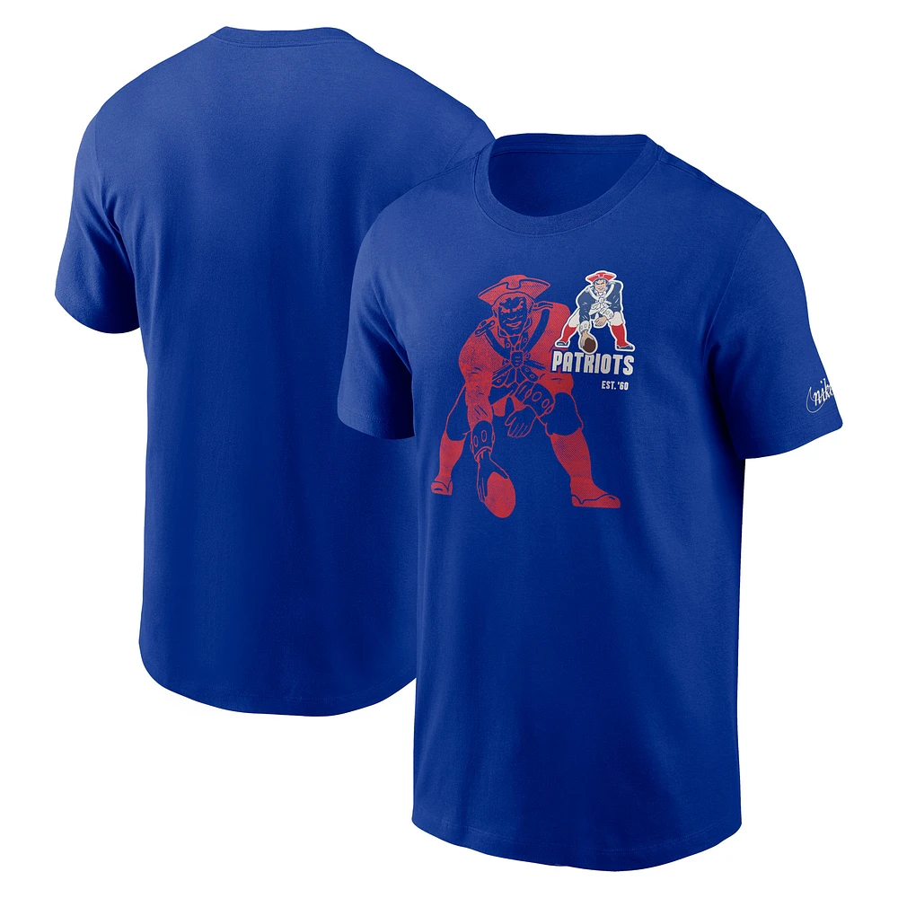 Men's Nike Royal New England Patriots Logo Essential T-Shirt