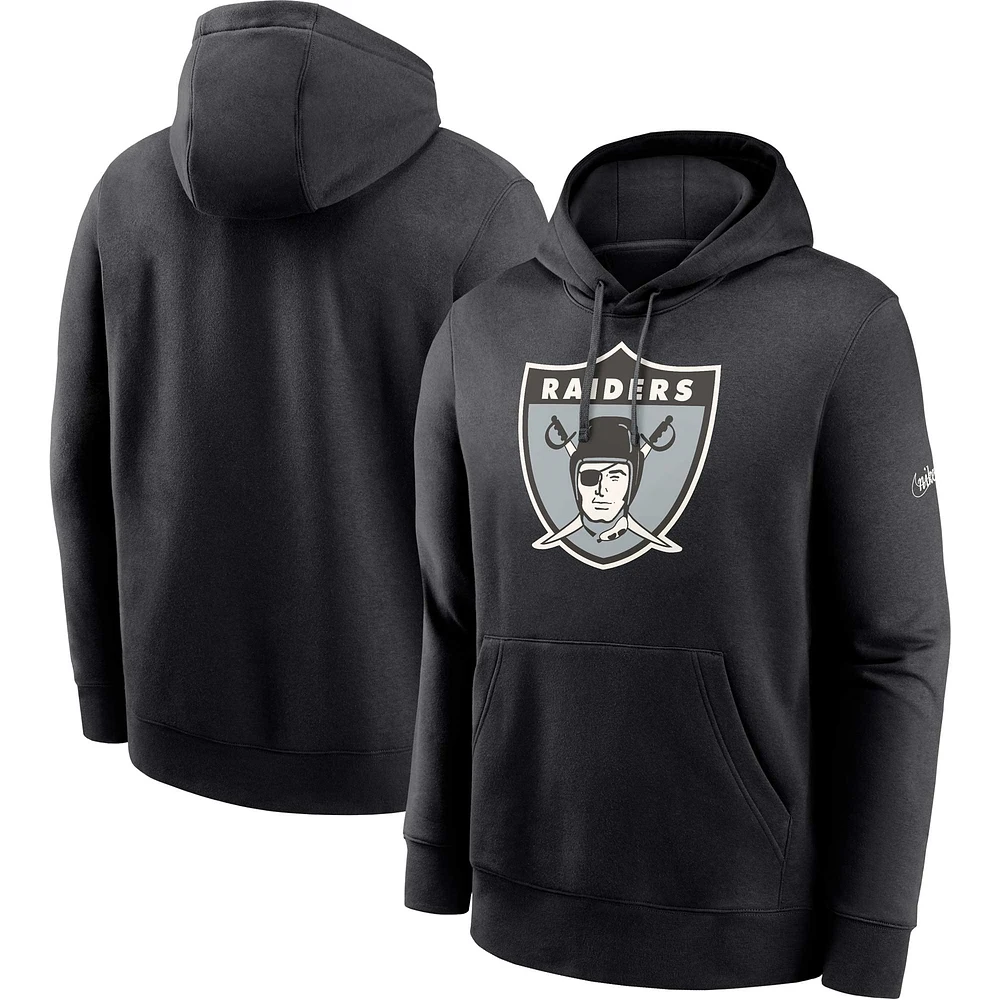 Men's Nike Black Las Vegas Raiders Rewind Club Pullover Hoodie