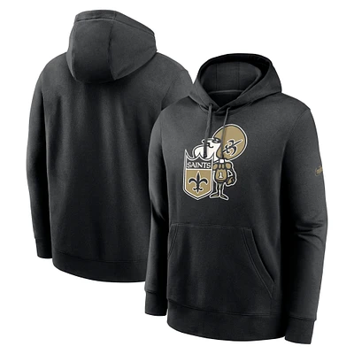 Men's Nike Black New Orleans Saints Rewind Club Pullover Hoodie