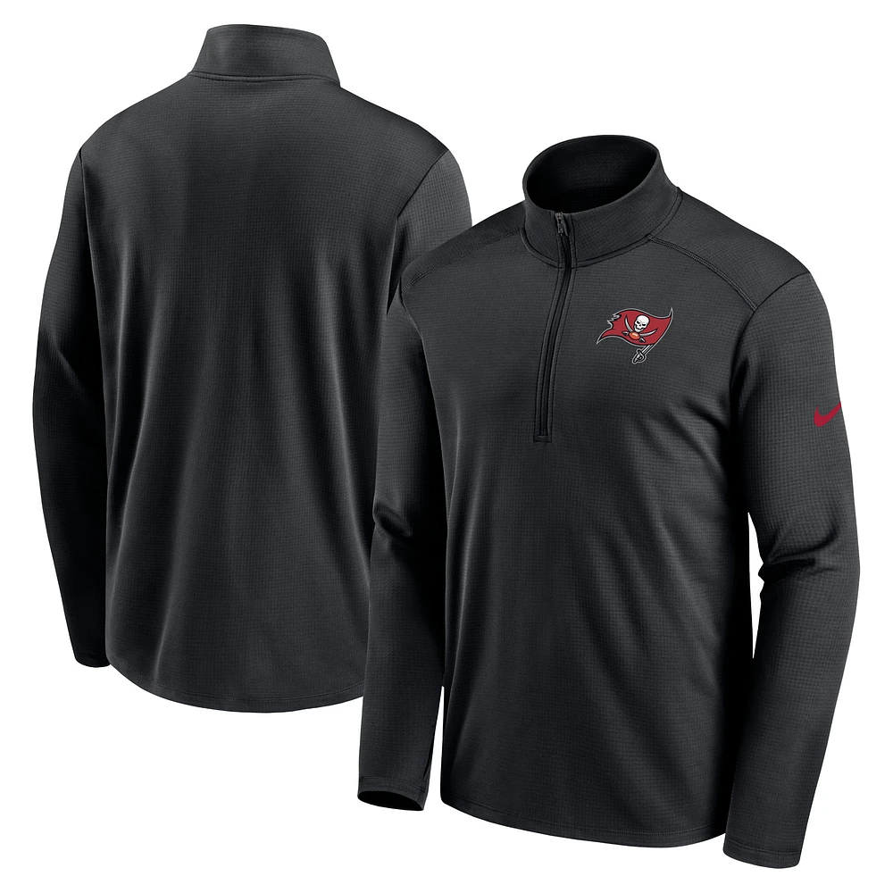 Men's Nike Black Tampa Bay Buccaneers Agility Pacer Performance Half-Zip Top