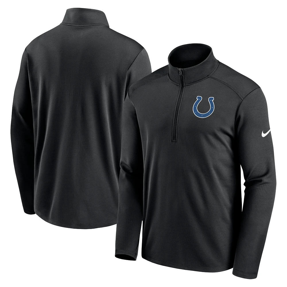 Men's Nike Black Indianapolis Colts Agility Pacer Performance Half-Zip Top