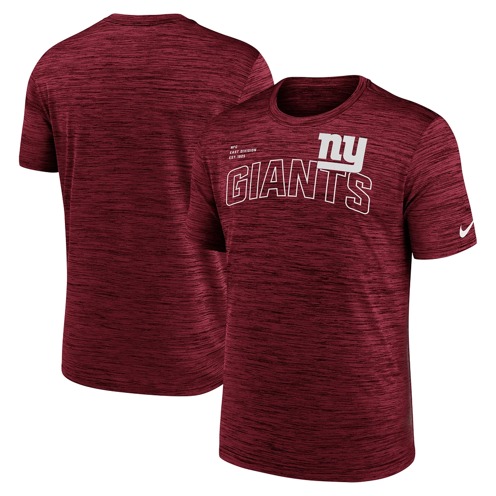Men's Nike Red New York Giants Velocity Arch Performance T-Shirt