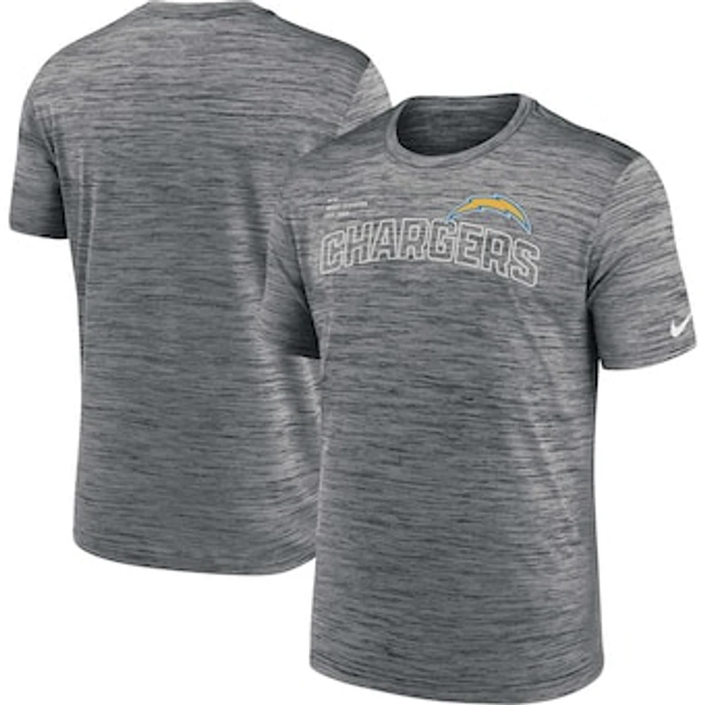 Men's Nike Anthracite Los Angeles Chargers Velocity Arch Performance T-Shirt