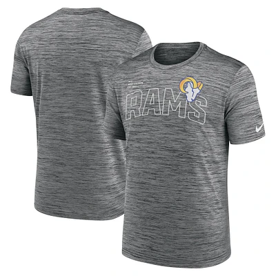 Men's Nike Anthracite Los Angeles Rams Velocity Arch Performance T-Shirt