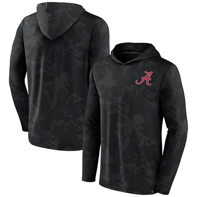 Men's Fanatics Black Alabama Crimson Tide Camo Hoodie Long Sleeve T-Shirt