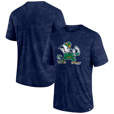 Men's Fanatics Navy Notre Dame Fighting Irish Camo Logo T-Shirt